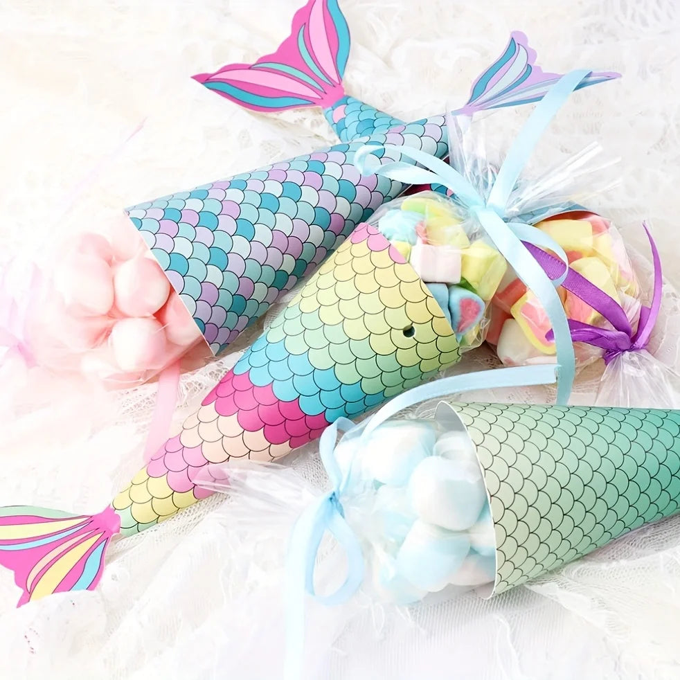 Mermaid Paper Candy box 12pcs