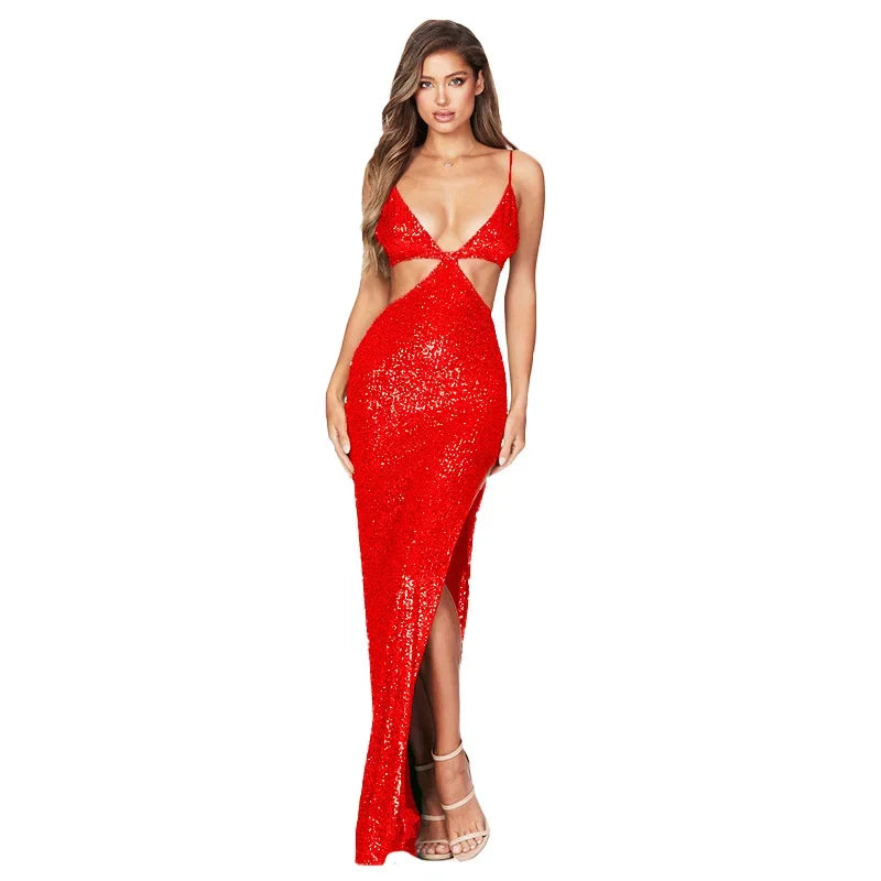 Julia Spring/Summer Sequined Backless Dress