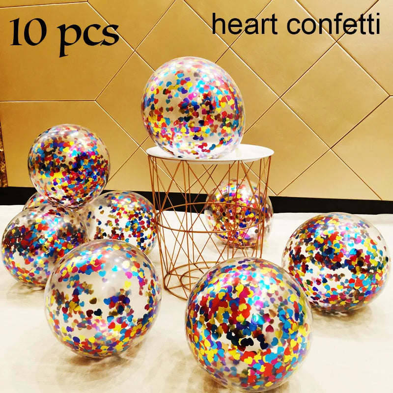 10/20PCS Star Confetti Latex Balloons