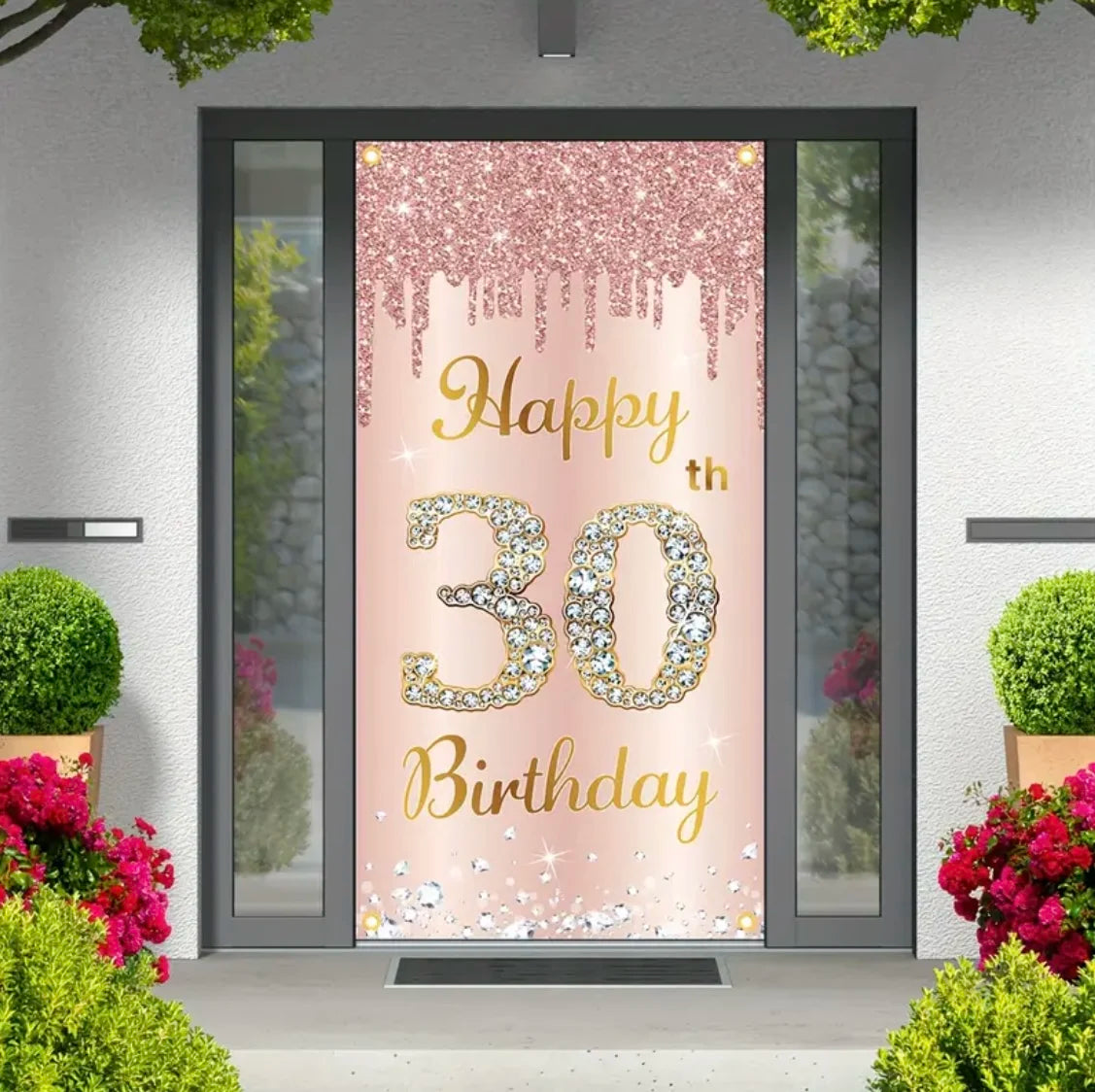 Happy Birthday Theme Decor Door Cover