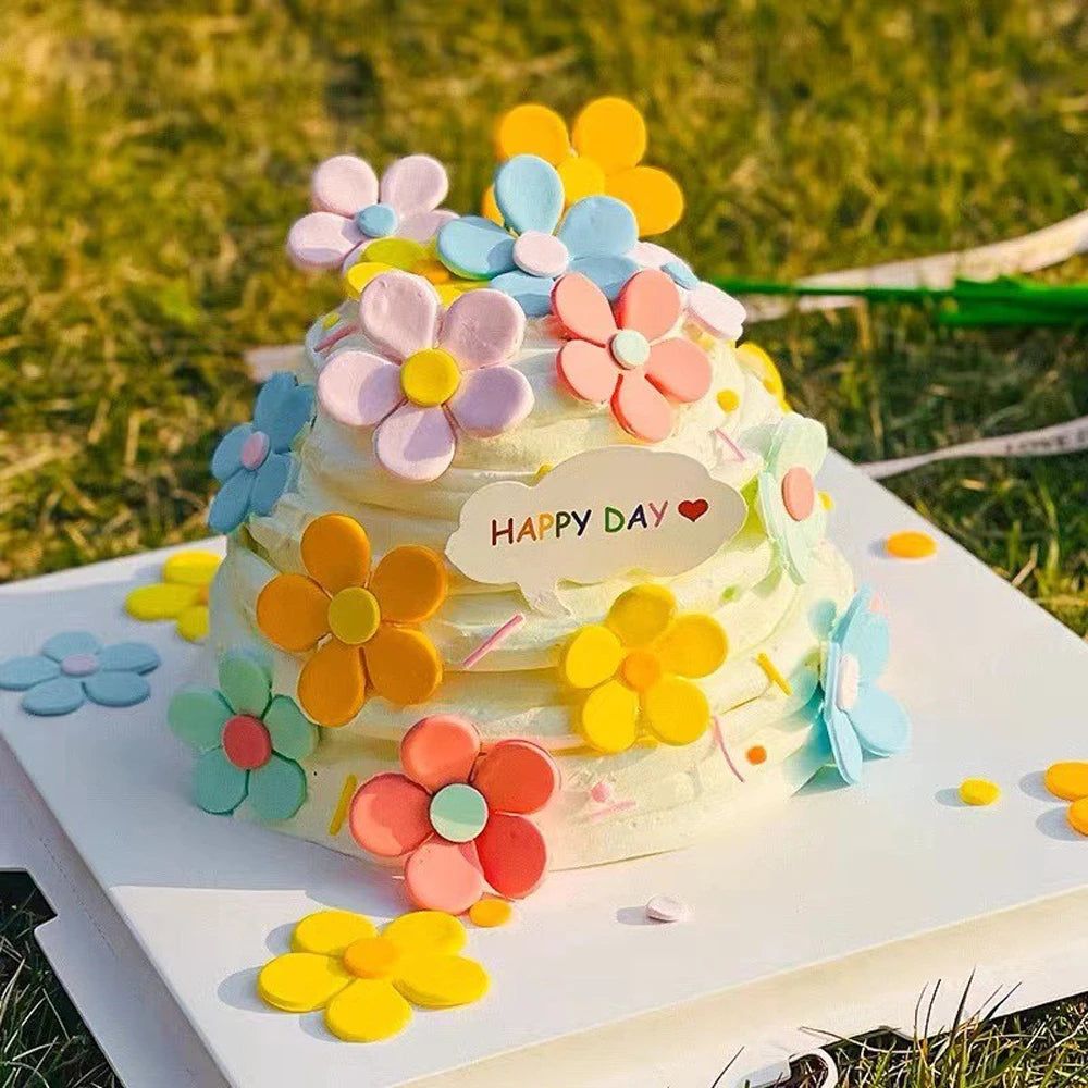 Pink Cake 3D decorations 13pcs