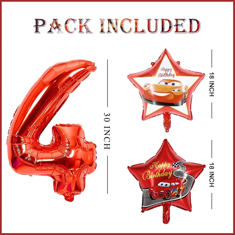 McQueen Foil Balloons Set 8 Pcs
