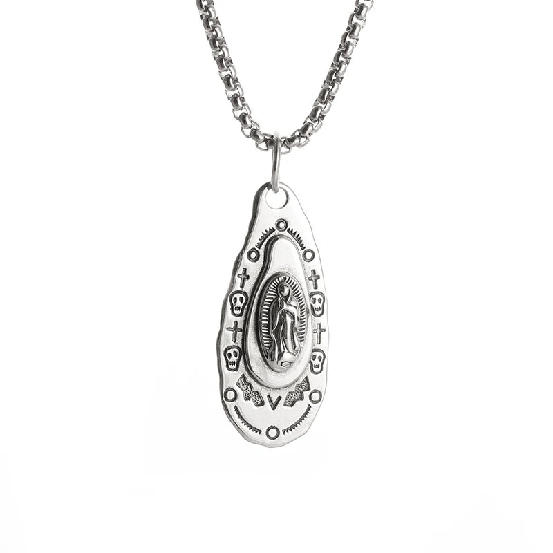 Virgin Mary medal pendant