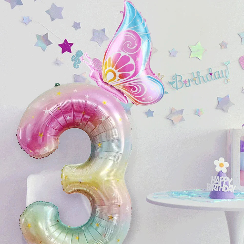 Colorful Gradient Number Balloon 40Inch