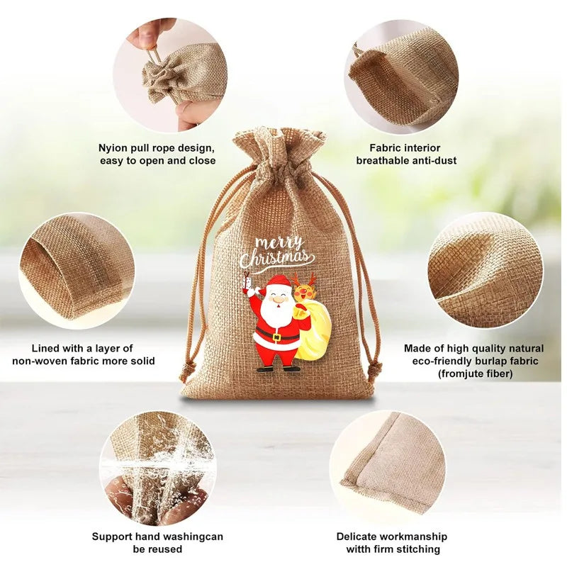 Merry Christmas Wholesale Bags 10pcs