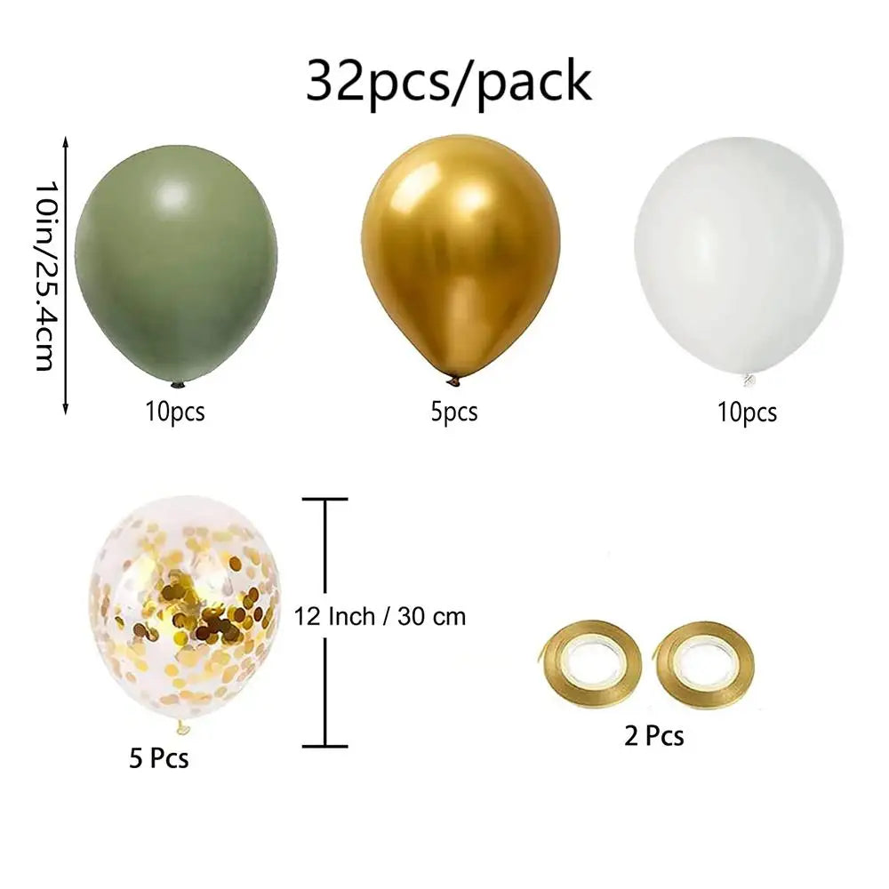 Retro Olive Green Balloons