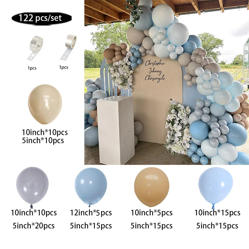 Light blue balloons arch kit