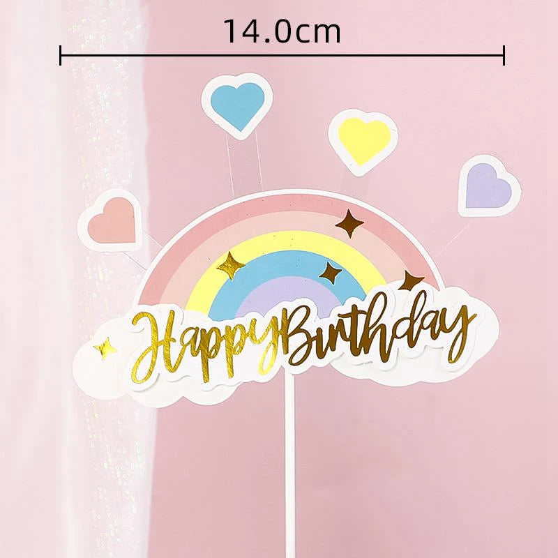 Unicorn Rainbow Cake Topper – Birthday & Party Deco