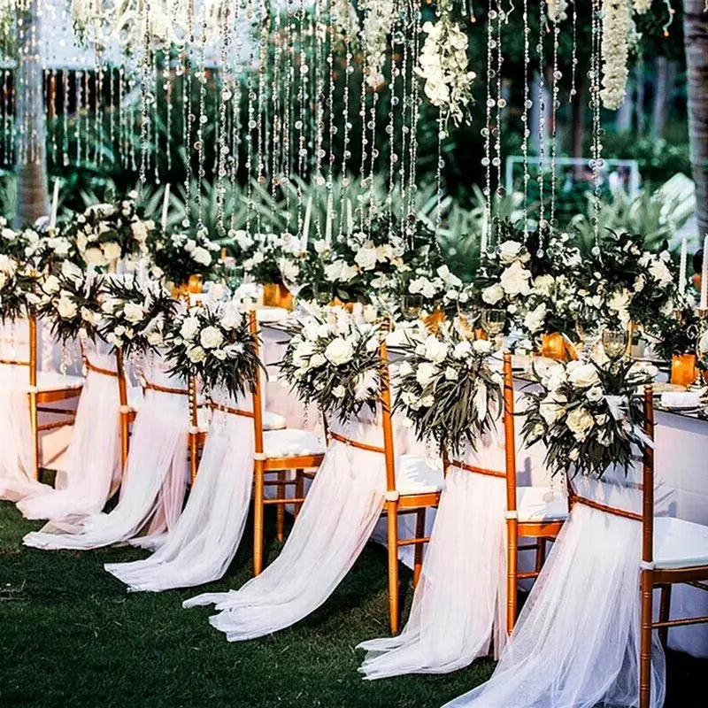Crystal wedding tulle fabric 5/10M