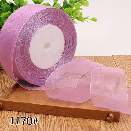 Dark purple Organza ribbons 45Meters/lot