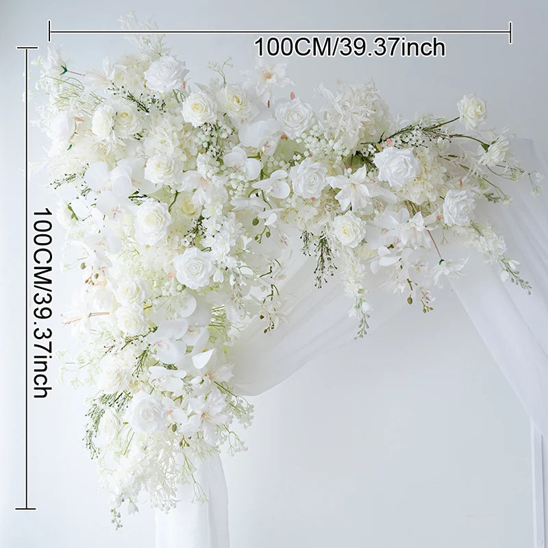 Lyx white Aisle floor floral arrangement wedding decoration