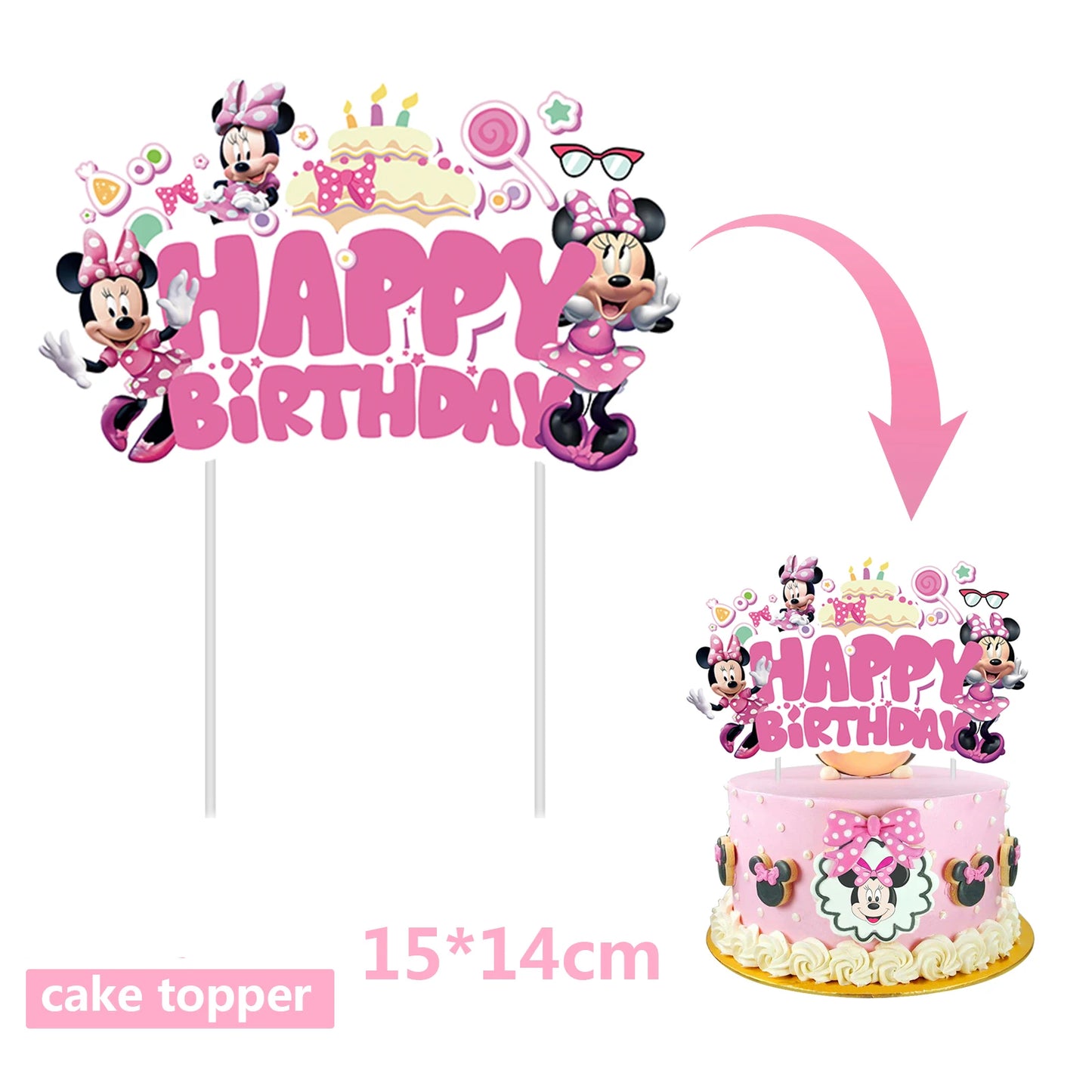 Minnie mouse cake decoration