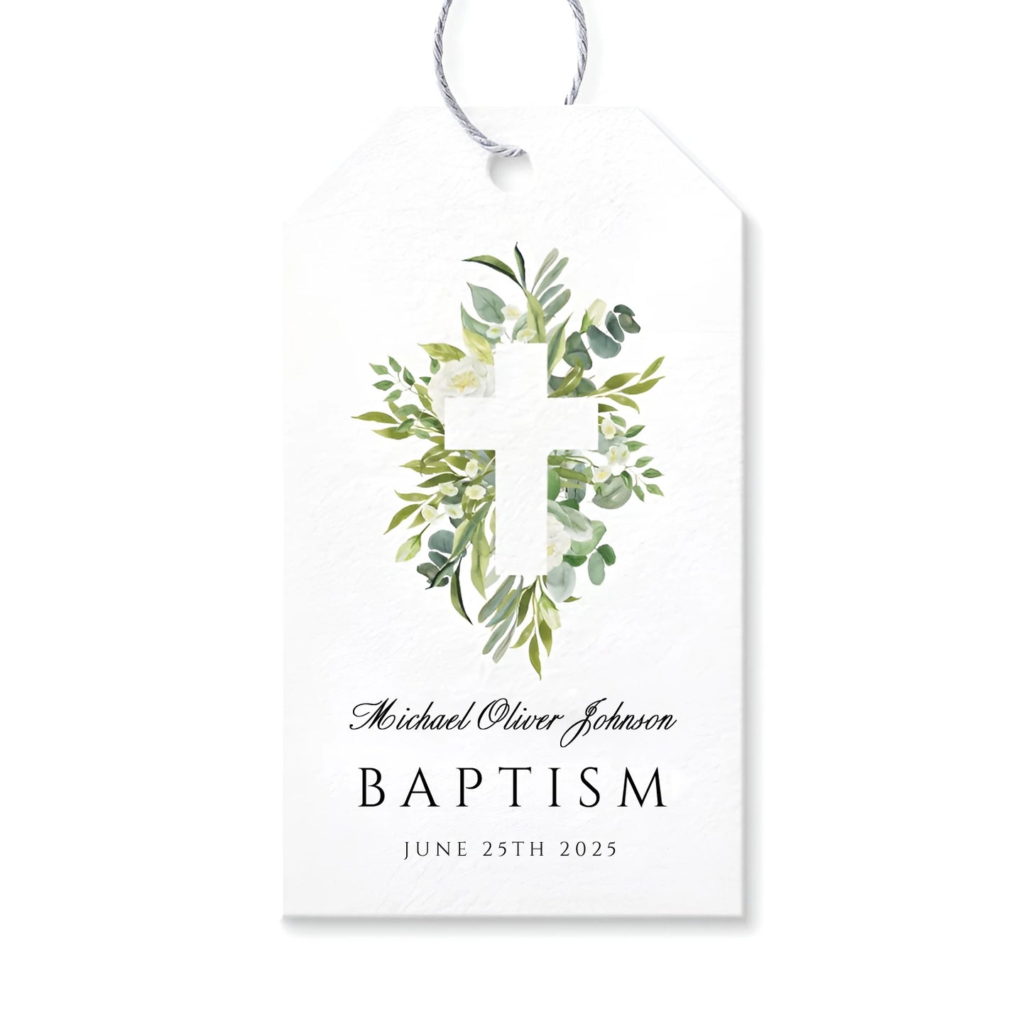 Custom name tag Baptism or Confirmation 50pcs