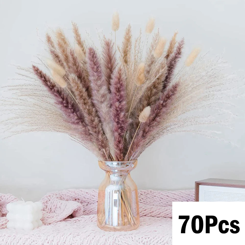 Natural Pampas Dried Flowers Bouquet