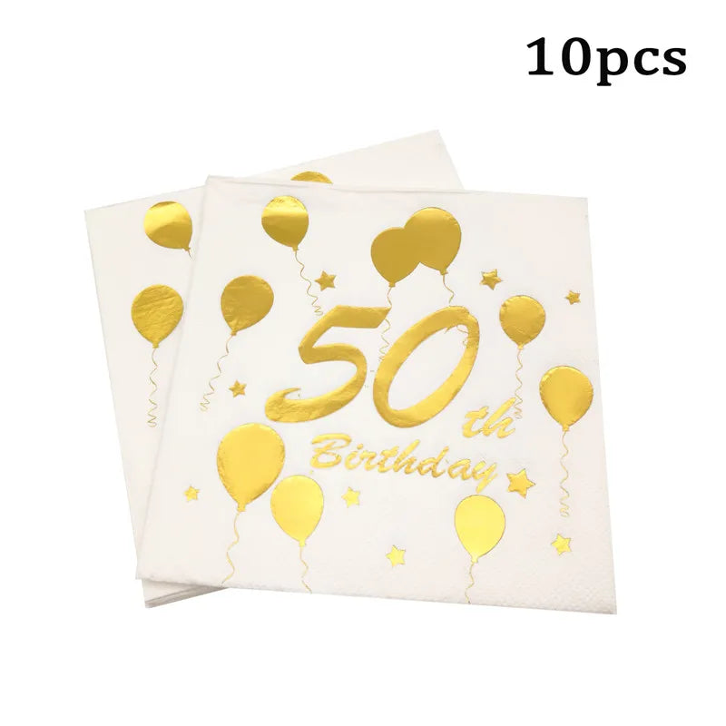 Paper napkin 30 40 50 60 Years Old
