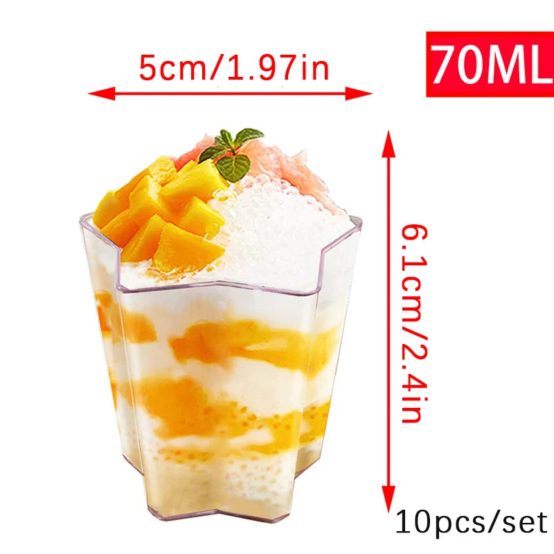Mini disposable plastic cups 5/10pc