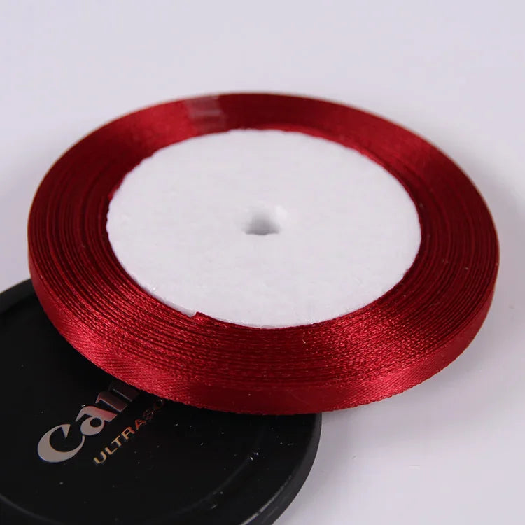 Silk Satin ribbons 22 meters/roll 6mm