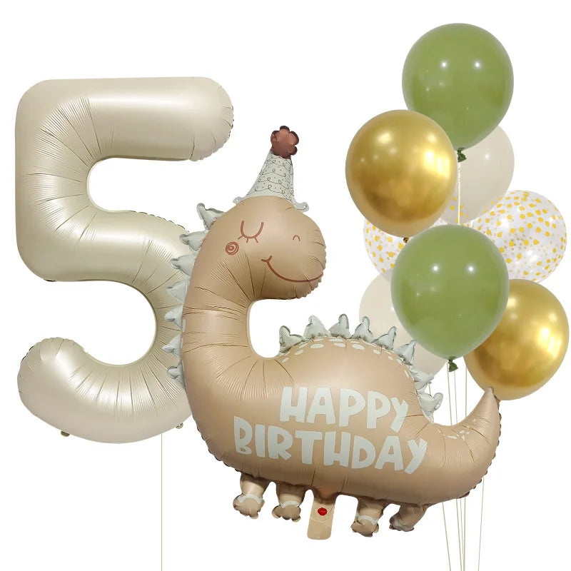 Caramel Colored Dinosaur Balloon Set
