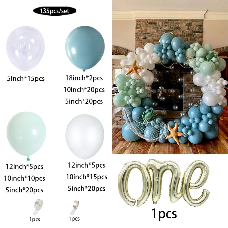Light blue balloons arch kit