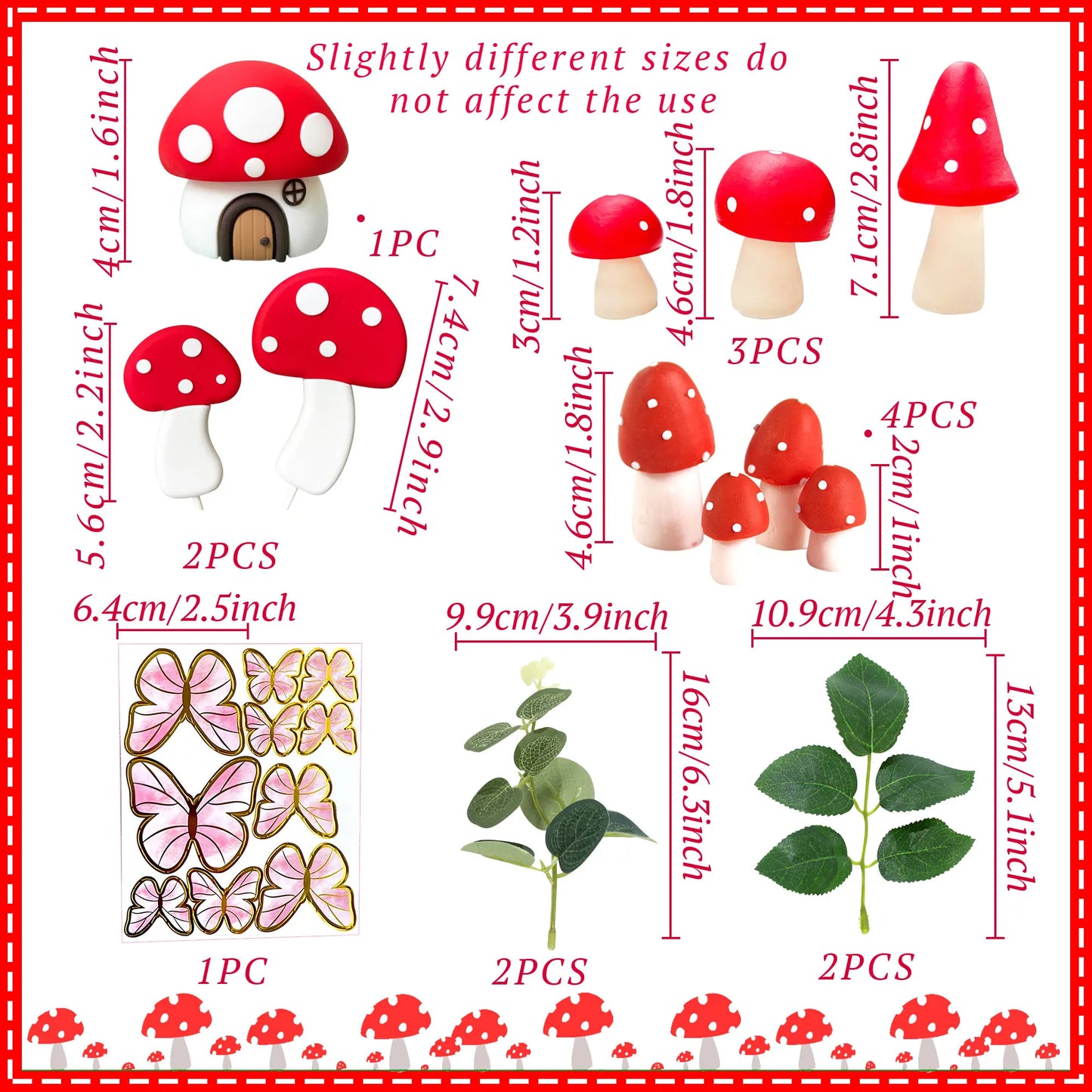 LaVenty Mushroom house cake decoration