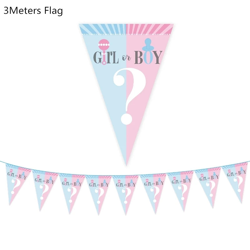 Disposable tableware set for Gender Reveal party