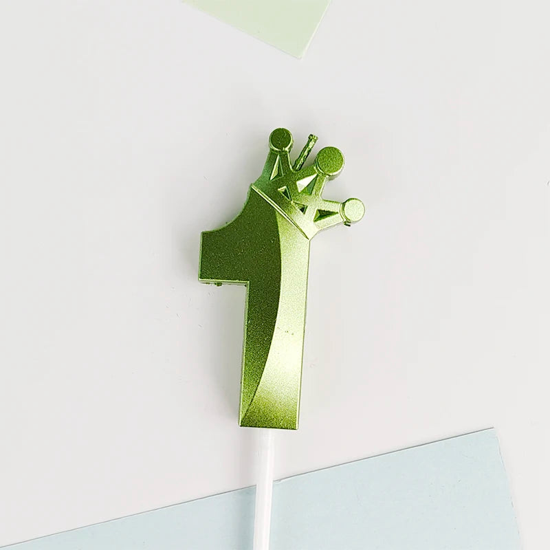 Green Crown Candle 0-9