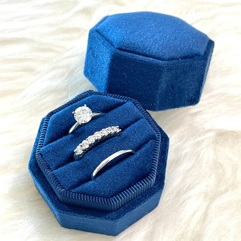 Personalised Acrylic topper velvet wedding ring box