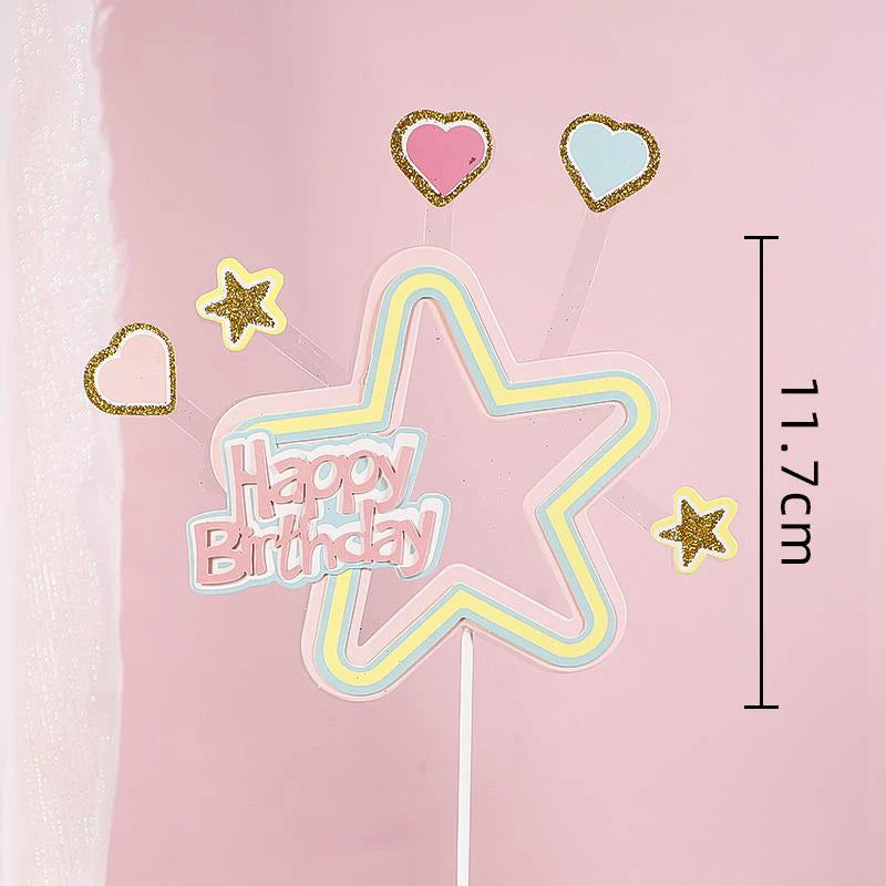 Unicorn Rainbow Cake Topper – Birthday & Party Deco