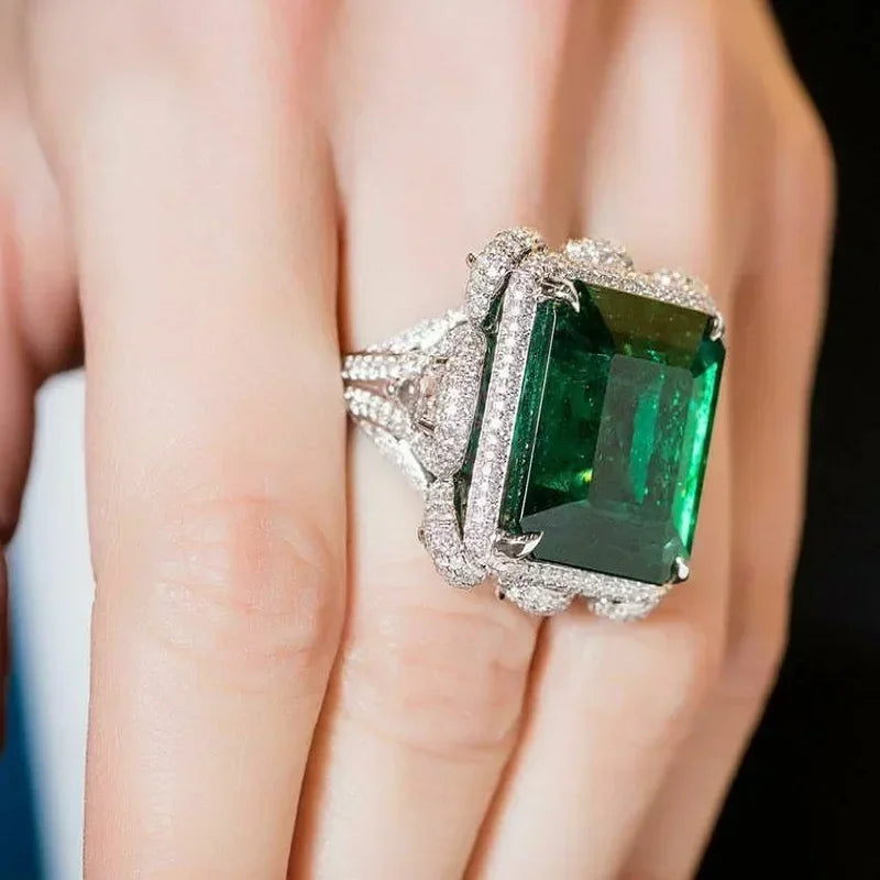 Zaitina green Zirconia crystal ring