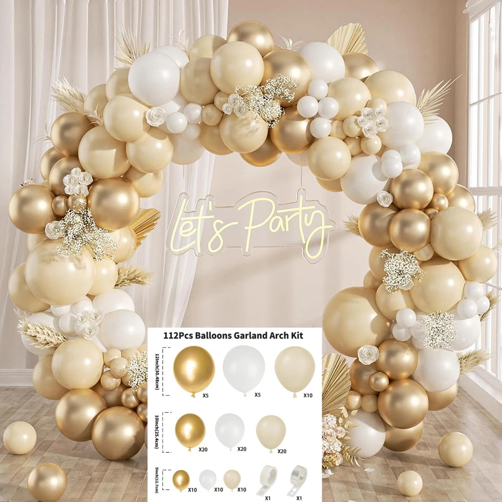 Platinum balloon arch set