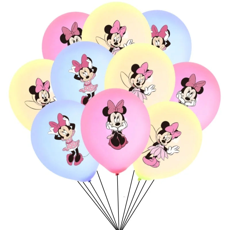 10/30PCS Minnie Mouse 12in Latex Balloons