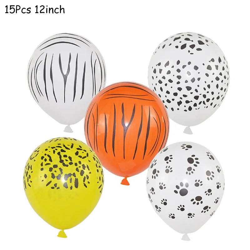 Jungle party green latex balloons