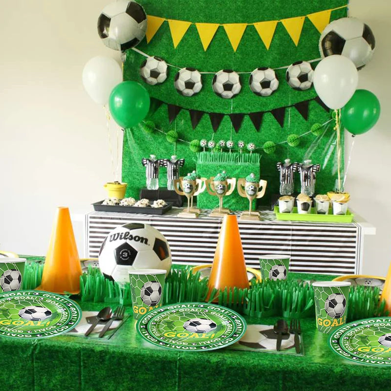 Soccer Party Tableware – Plates, Cups & Napkins