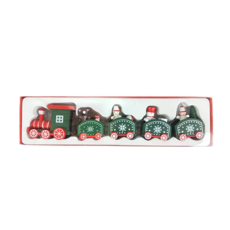 Wooden Christmas Train Ornament