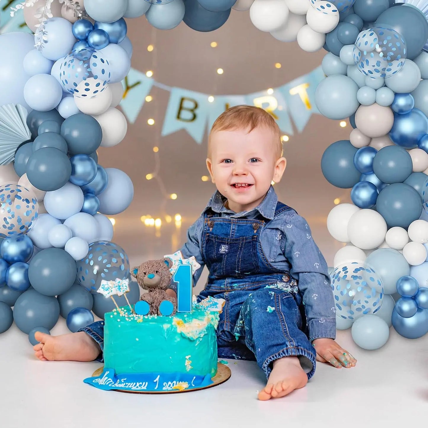 Dusty Blue Balloons 116Pcs
