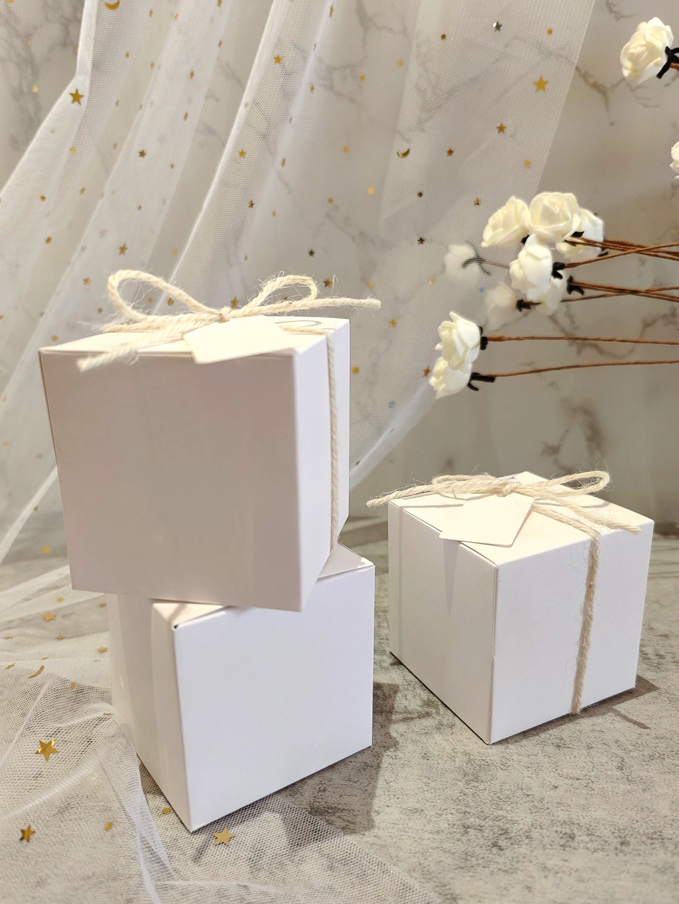 Candy gift box packaging Square kraft 10/50pcs