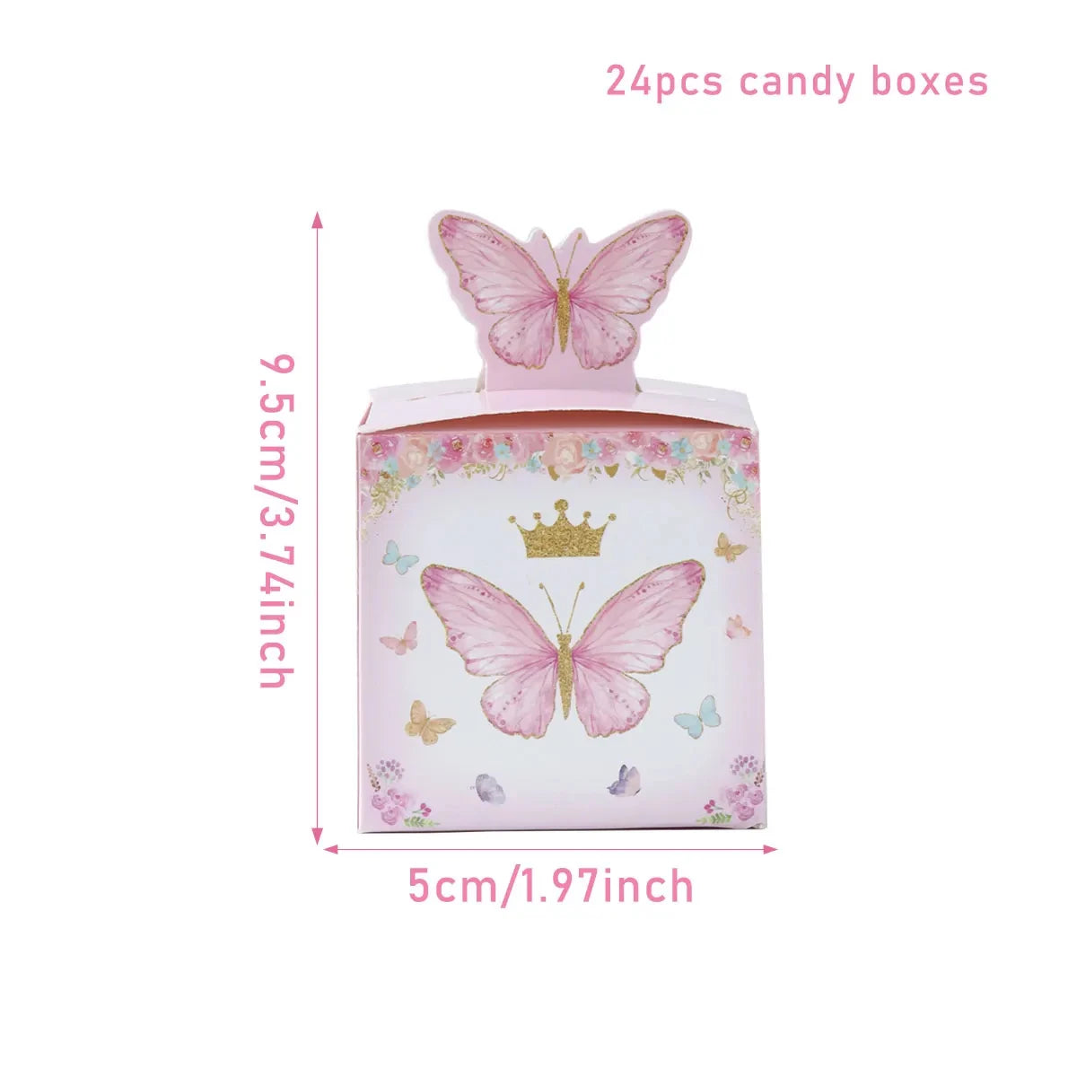 Candy gift box Butterfly for Baby Shower decorations 12/24pcs