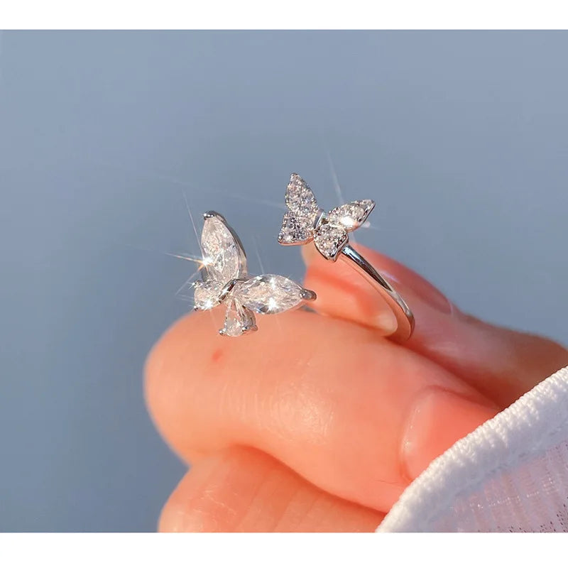 Zircon Butterfly ring