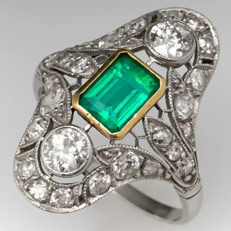 Zaitina green Zirconia crystal ring
