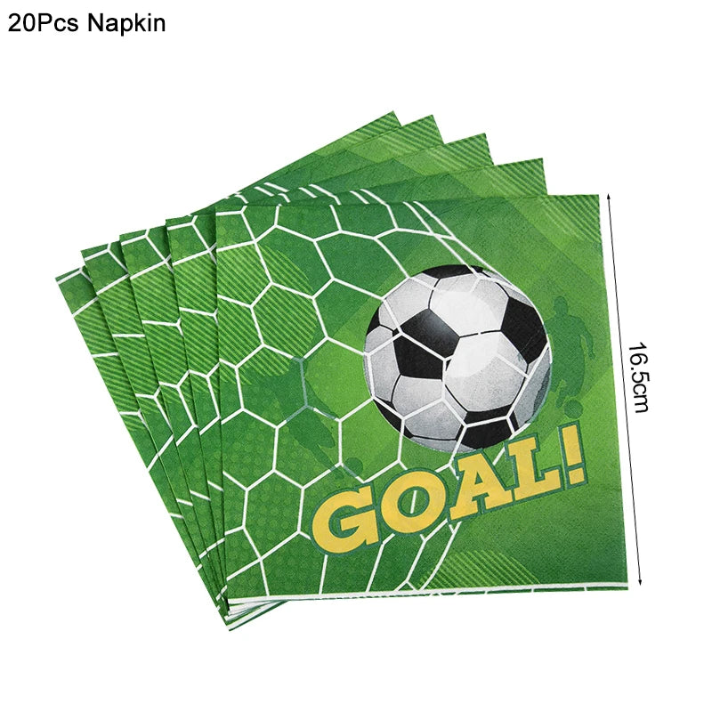 Soccer Party Tableware – Plates, Cups & Napkins