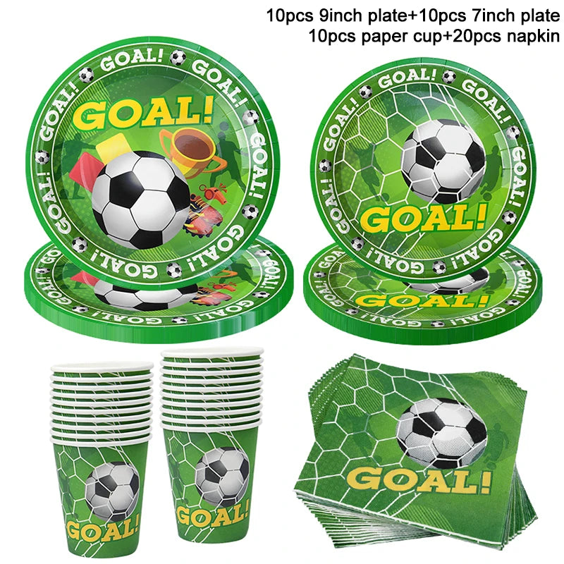 Soccer Party Tableware – Plates, Cups & Napkins