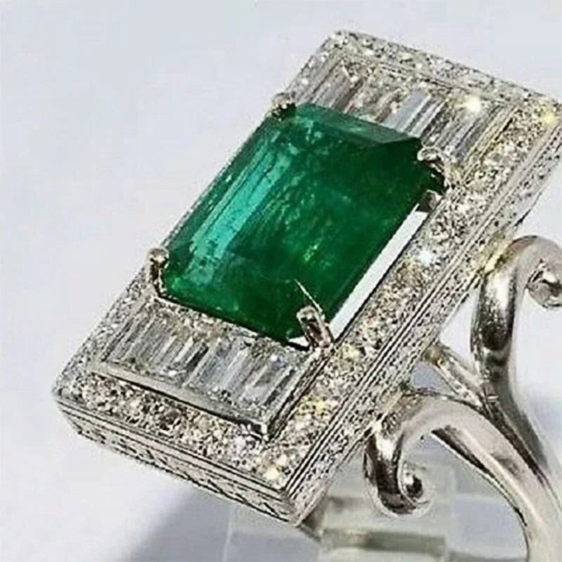Zaitina green Zirconia crystal ring