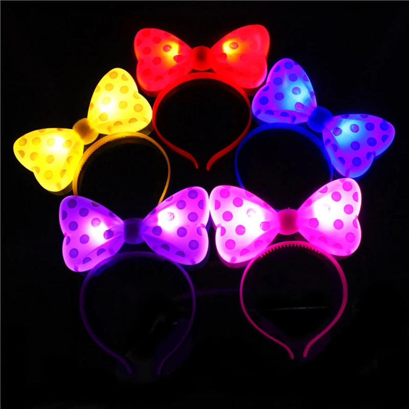 LED Light-up Bow Headba 5/1pcs