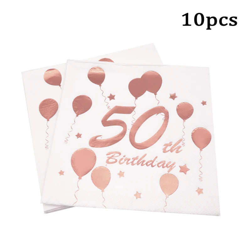Paper napkin 30 40 50 60 Years Old