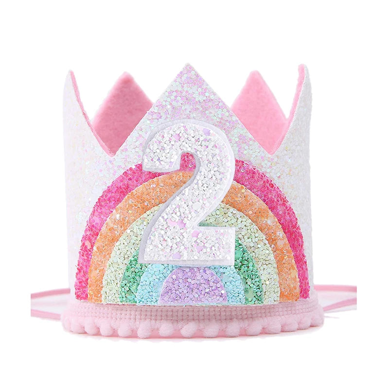 Rainbow birthday crown
