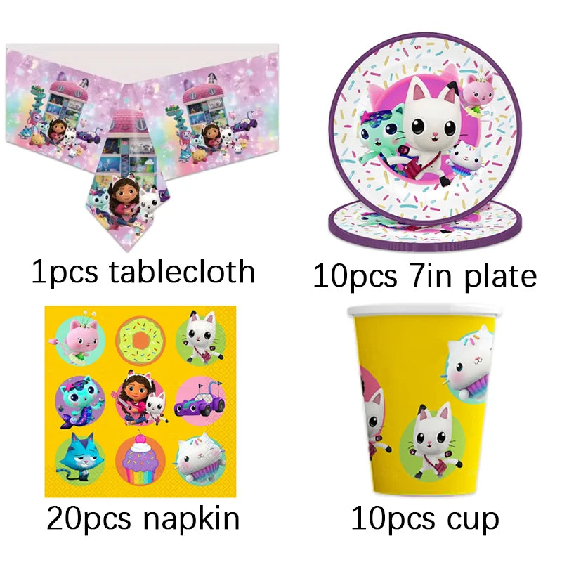Gabby Dollhouse Party Tableware Set