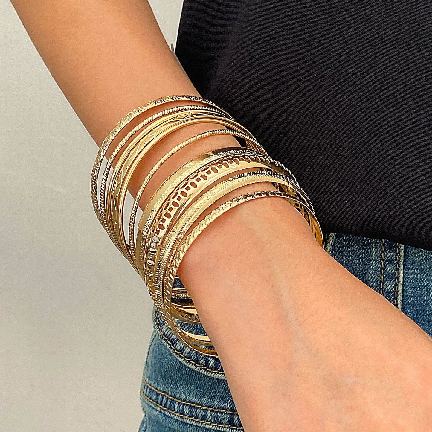 Twist bangles gold , silver color bracelets