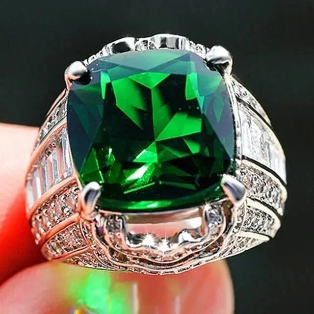 Zaitina green Zirconia crystal ring