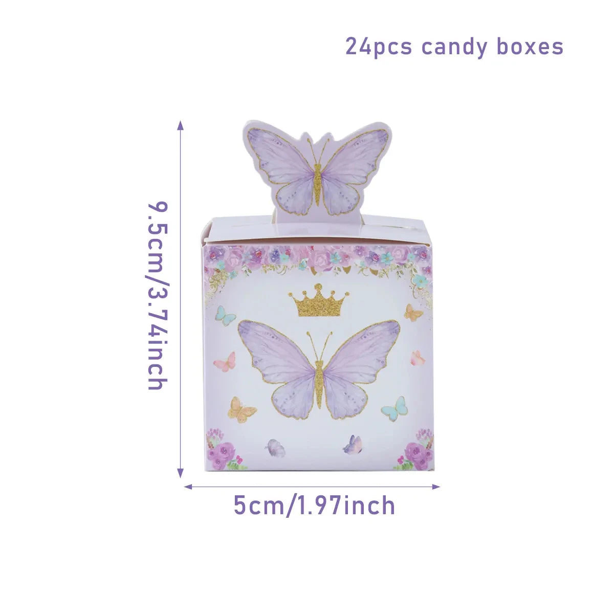 Candy gift box Butterfly for Baby Shower decorations 12/24pcs