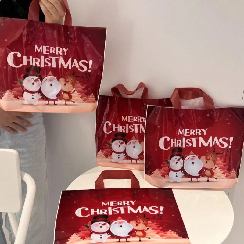 10pcs Red Christmas Gift Tote Bags